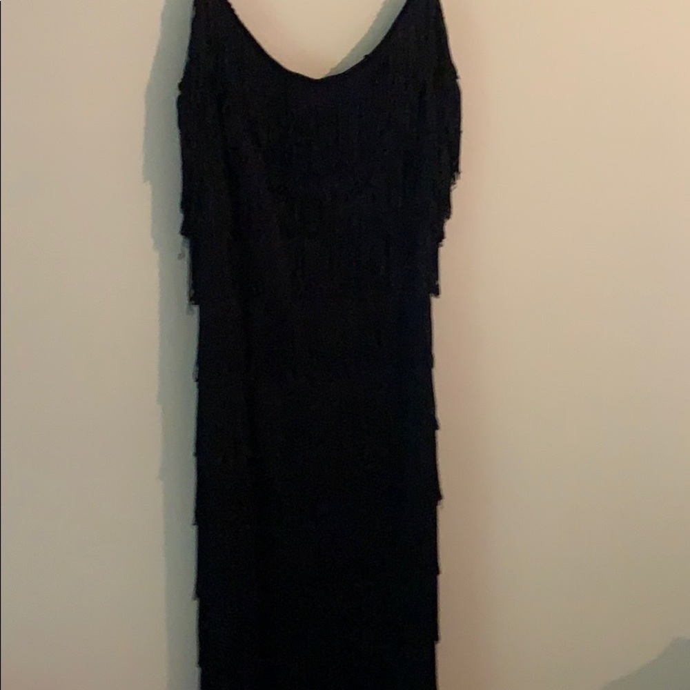 Black fringe dress